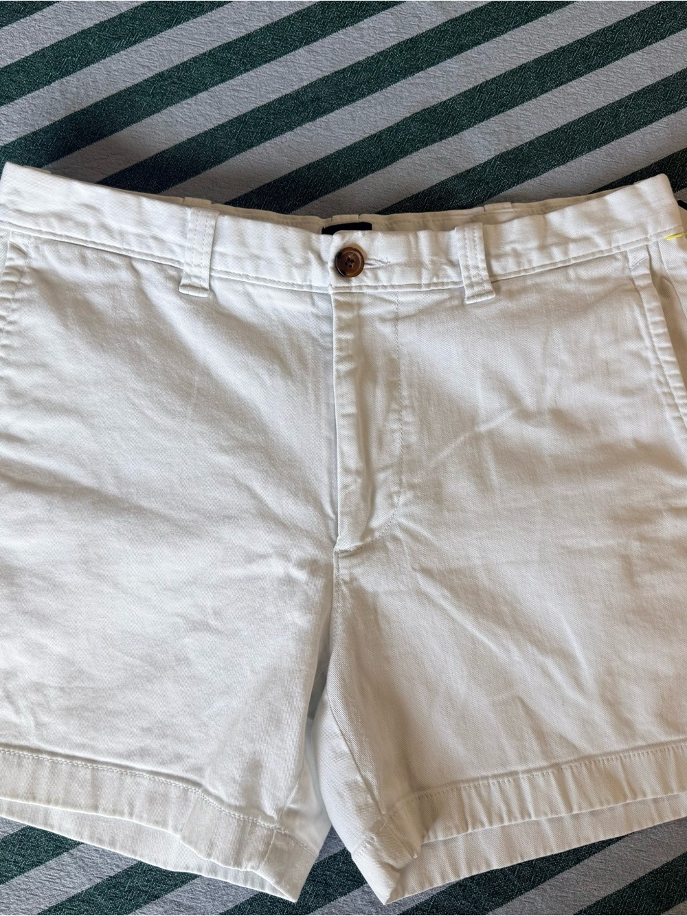 J. Crew Women's White Flat-Front Cotton Shorts
